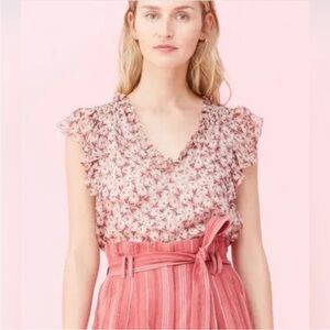 Rebecca Taylor Lucia Silk Blend Floral Blouse